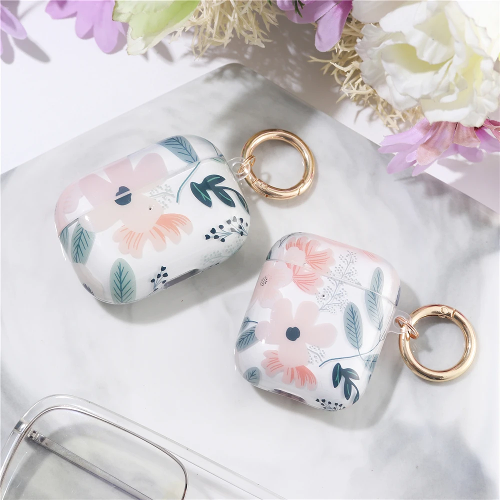 Чехол для гарнитуры Airpods pro Роскошный чехол беспроводных наушников с цветком