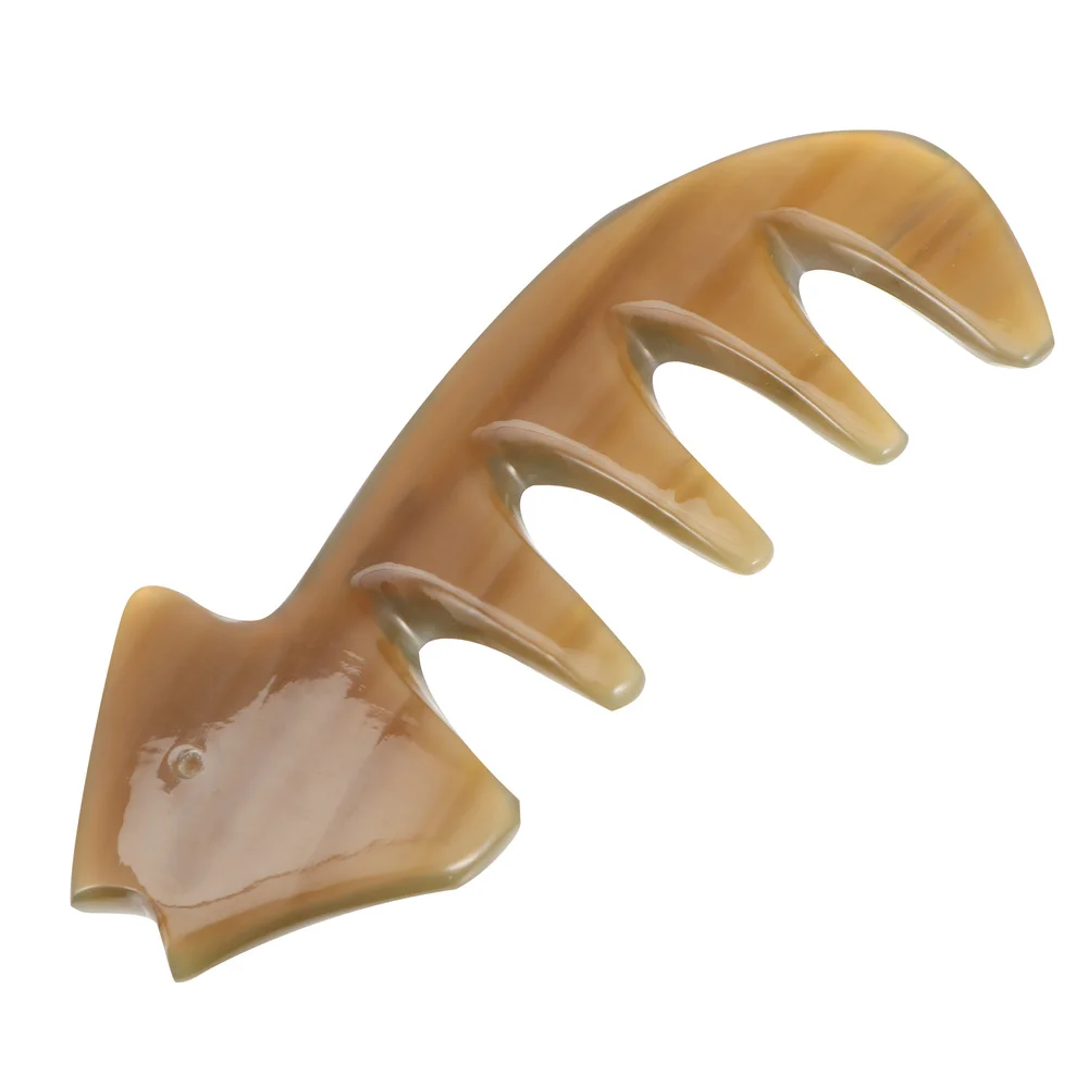 

Anti-static Comb Hair Ox Horn Comb Head Massager Styling Scraping Comb Board