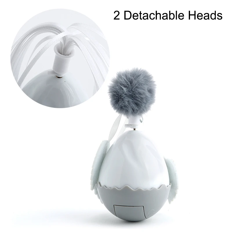 Электрическая игрушка для кошек - вращающийся автоматический мячик с перьями, создающий движение и интерактивное взаимодействие с животным.