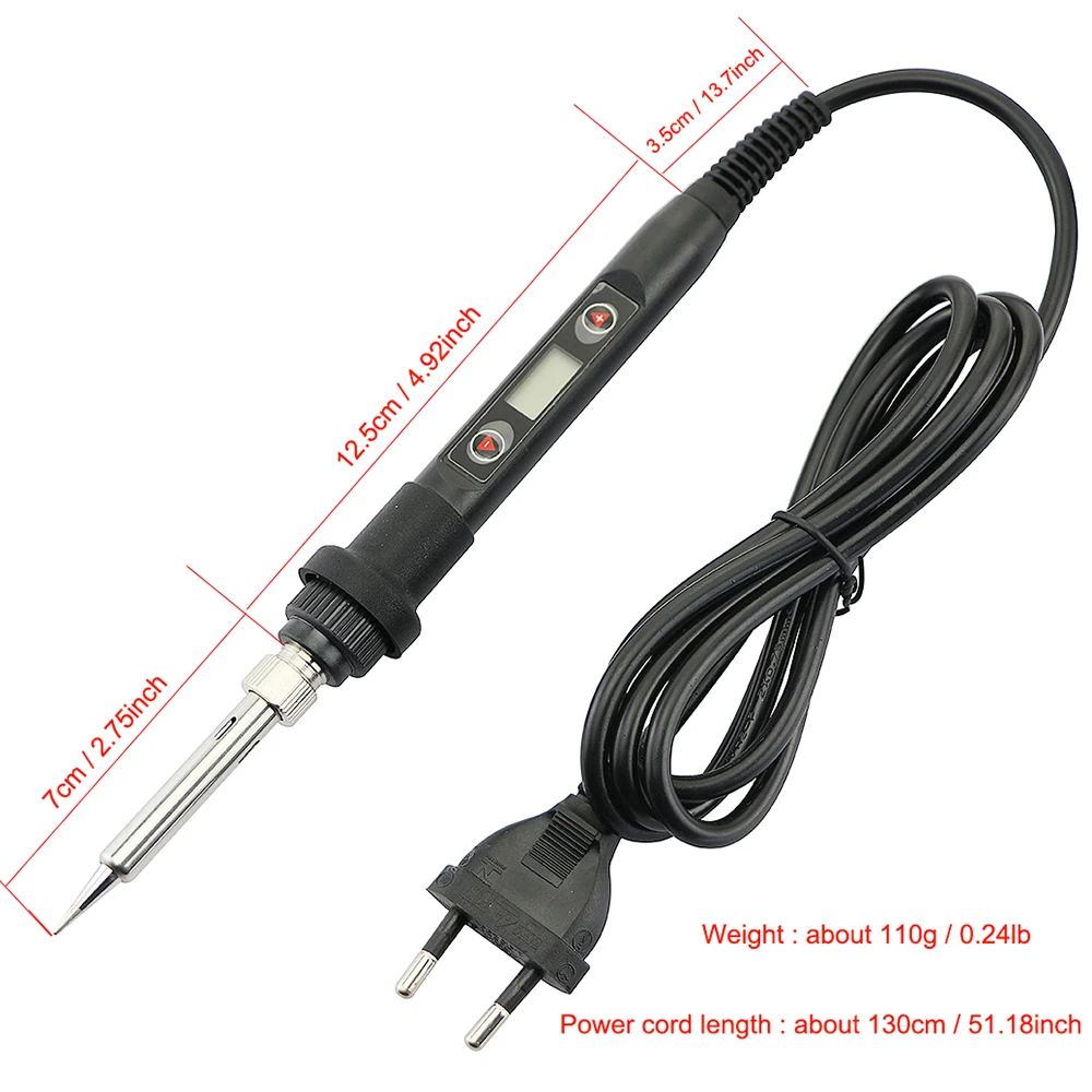 electric soldering iron 80W Electric Soldering iron LCD Digital Display Adjustable Temperature 110V / 220V Rework Welding Solder Tools electronics soldering kit