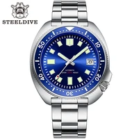 blue diver dive watch no logo waterproof 200m men movement nh35 with ceramic bezel automatic mechanical wristwatch