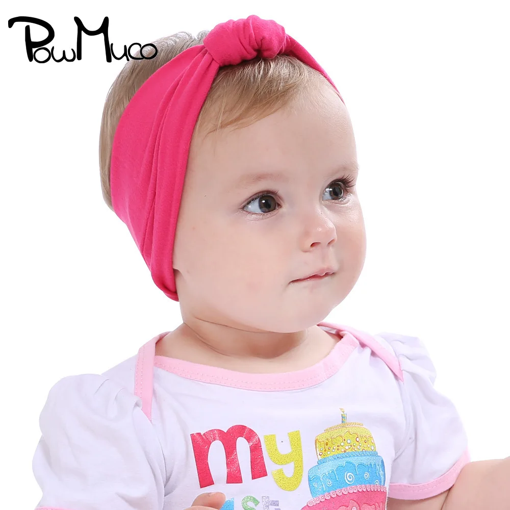 Powmuco 17*8 см Однотонные Цвет ручной завязывают для новорожденных девочек