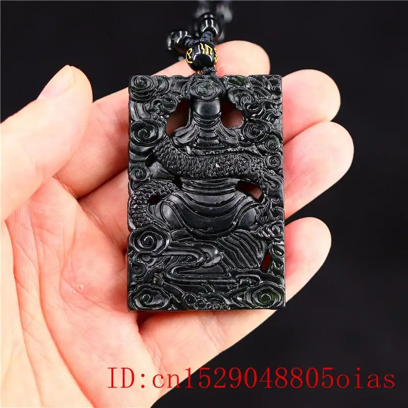 Jade Guangong кулон ожерелье ювелирные изделия Модные подарки Амулет резной китайский