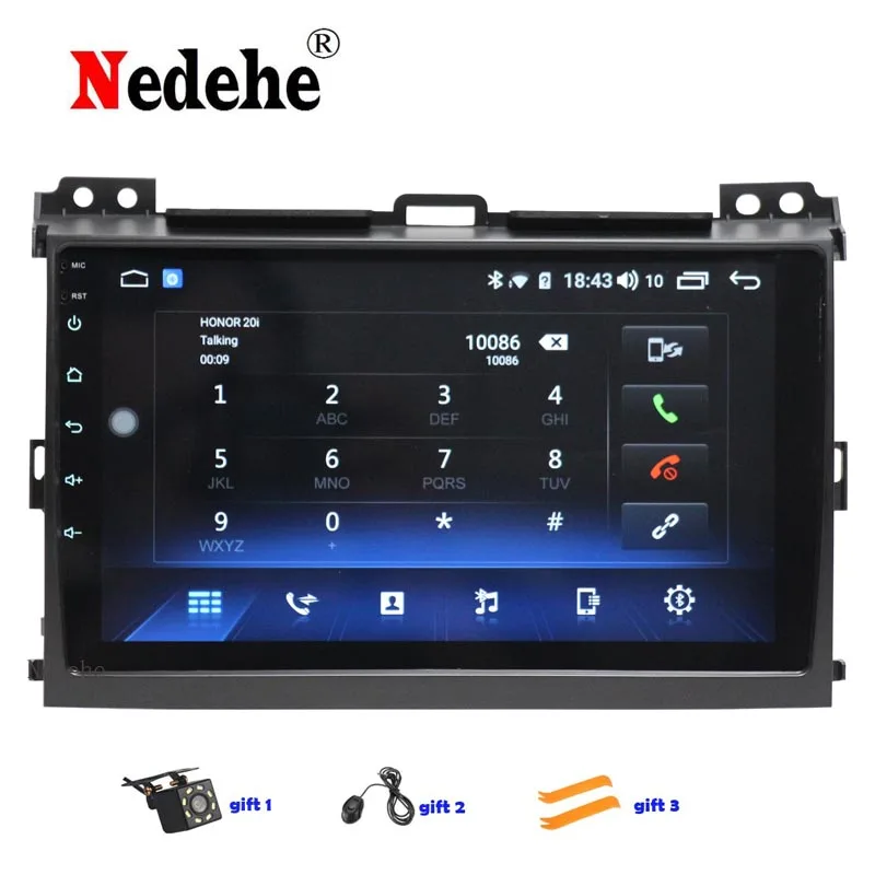 Автомобильный мультимедийный DVD-плеер 2DIN DSP Android 9 0 для Toyota Land Cruiser Prado 120 LC120