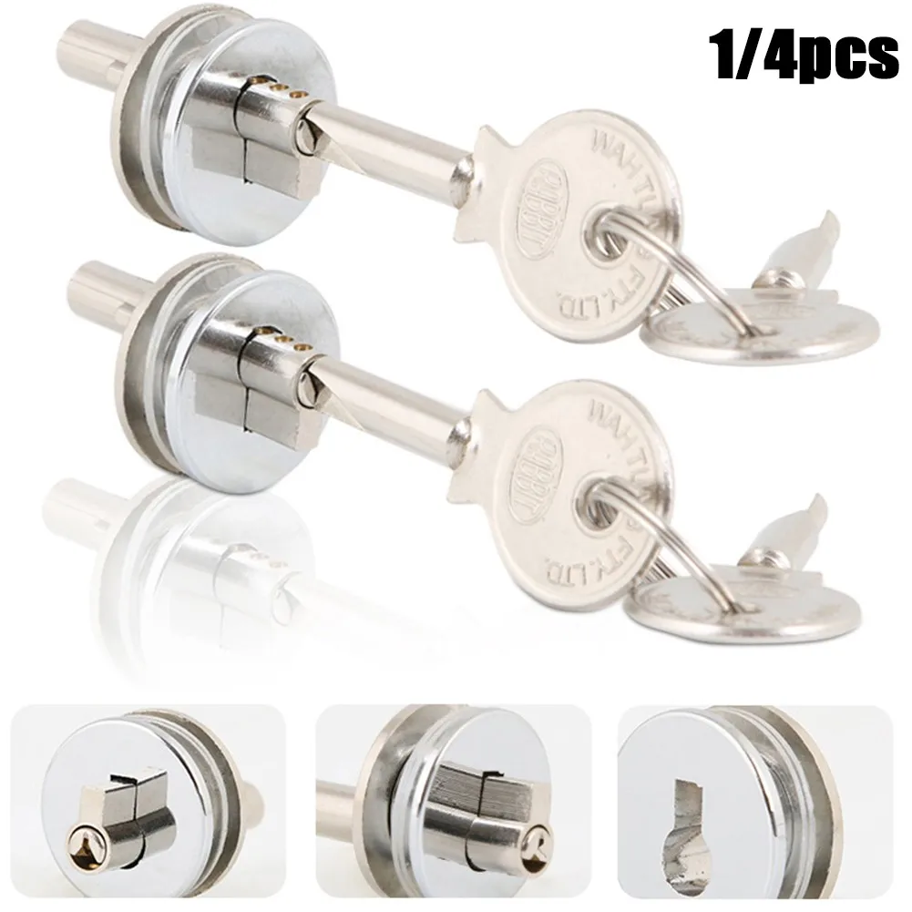 

Diameter Sliding Glass Cabinet Lock Jewelry Shopping Malls Showcase Display Cabinet Locks For 4-6mm/0.15-0.23inch Thick Glass