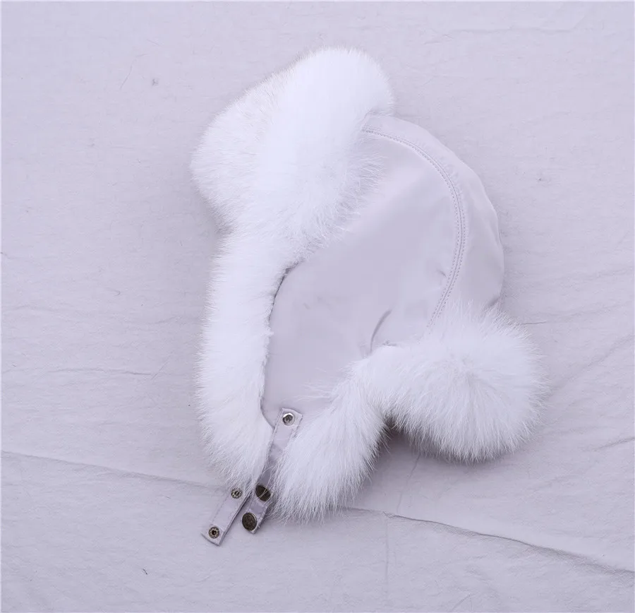 SUPPEV&STTDIO, натуральный мех, шапка для женщин, натуральный мех серебристой лисы, русские шапки-ушанки, зимние толстые теплые уши, модная шапка-бомбер