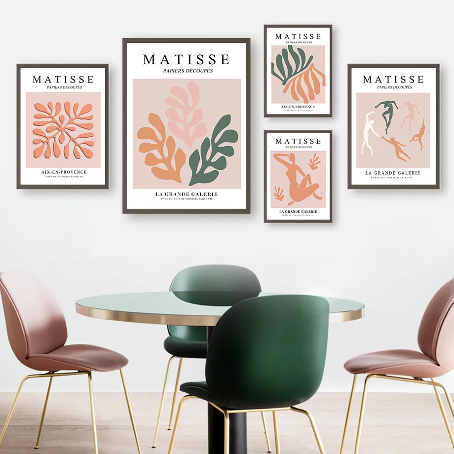 Matisse в виде листа геометрической формы абстрактная винтажная настенная Картина