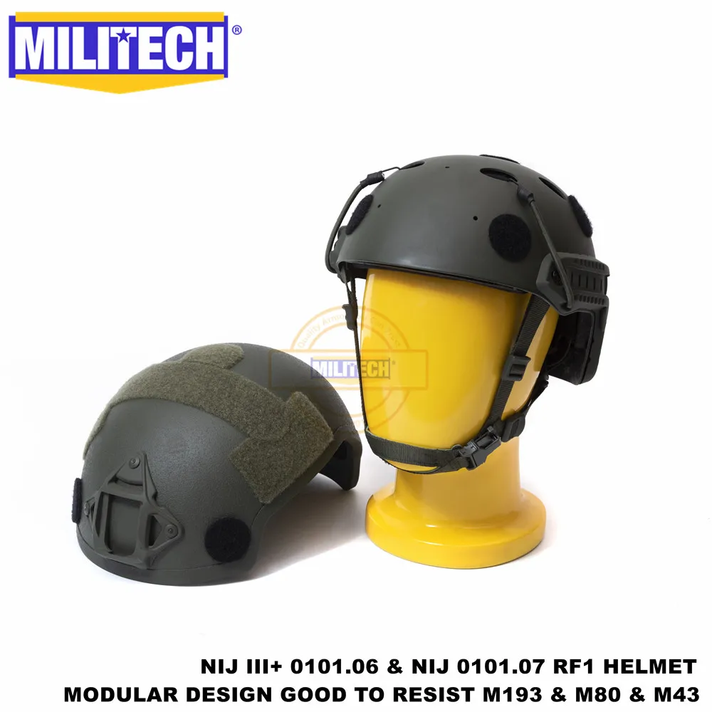 MILITECH NIJ III+ NIJ 0101,07 RF1 модульный Tacti FAST OD 3 в 1 червячный циферблат лайнер высокая XP Cut пуленепробиваемый арамидный баллистический шлем