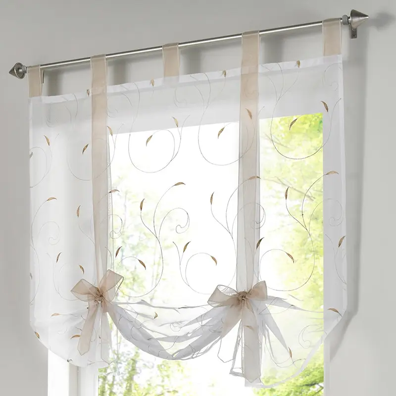 Римский оттенок европейский стиль вышивки Завязывающиеся кухонные оконные