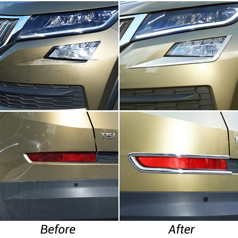 Для Skoda Kodiaq 2017 2018 2019 2020 заднего противотуманная фара для бровей Декоративные