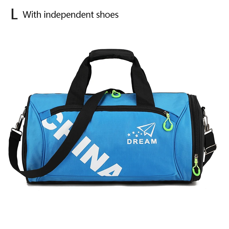 Blue shoes Спортивная сумка, Водонепроницаемая спортивная сумка из полиэстера для мужчин и женщин, Большой Вместительный складной рюкзак, спортивная сумка, независимый склад обуви - Цвет: Blue shoes