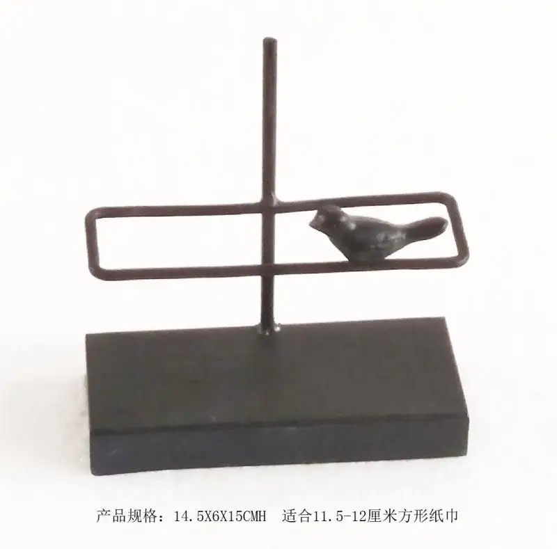 

American country iron desktop napkin shelf paper towel rack vertical restaurant cafe creative retro storage paper