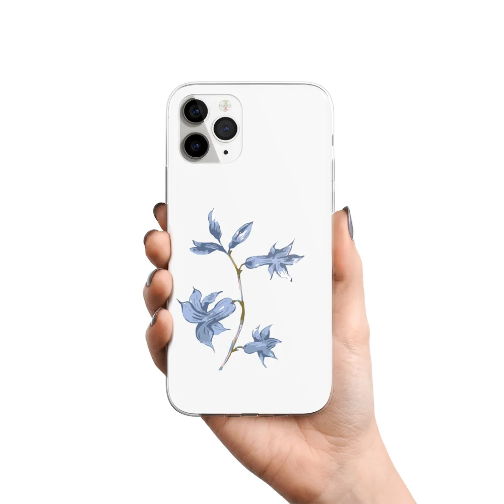 Blue-violet Watercolor Flower Printing Phone Case For iPhone 11 Pro 11Pro Max 8 7 Plus X XS MAX SE 2 2020 XR Back Coque Shell | Мобильные