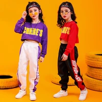 stage competition korean style jazz hiphop dance costume hip hop clothes children pop street dance wear suit for kids boys girls