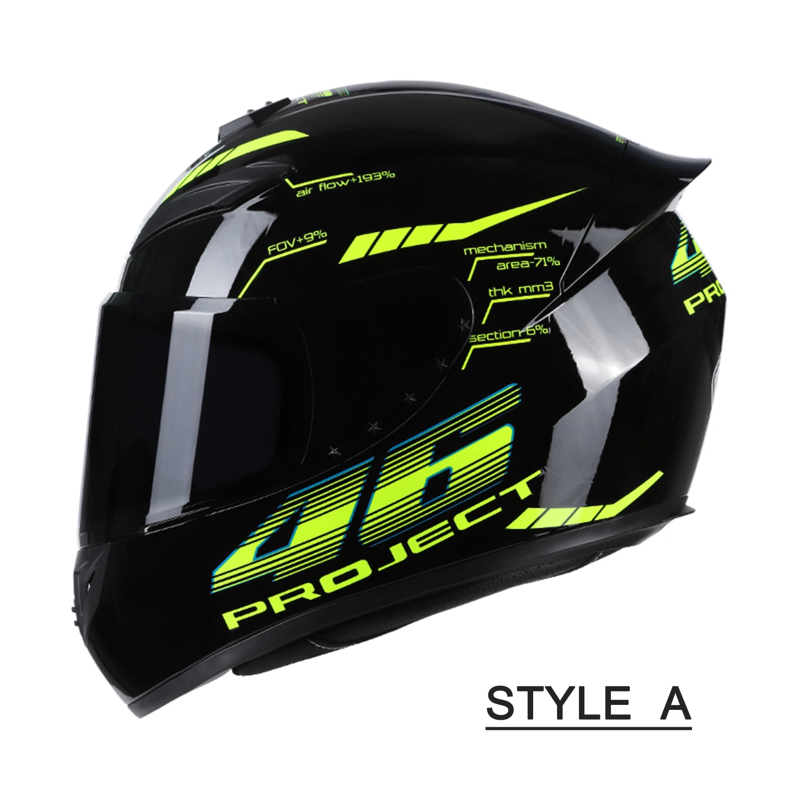 

Motorcycle Helmet Full Face Rapid Street Helmet Unisex Adult Cool Rider Equipment Four Seasons Street Touring Motorcycle Helmet