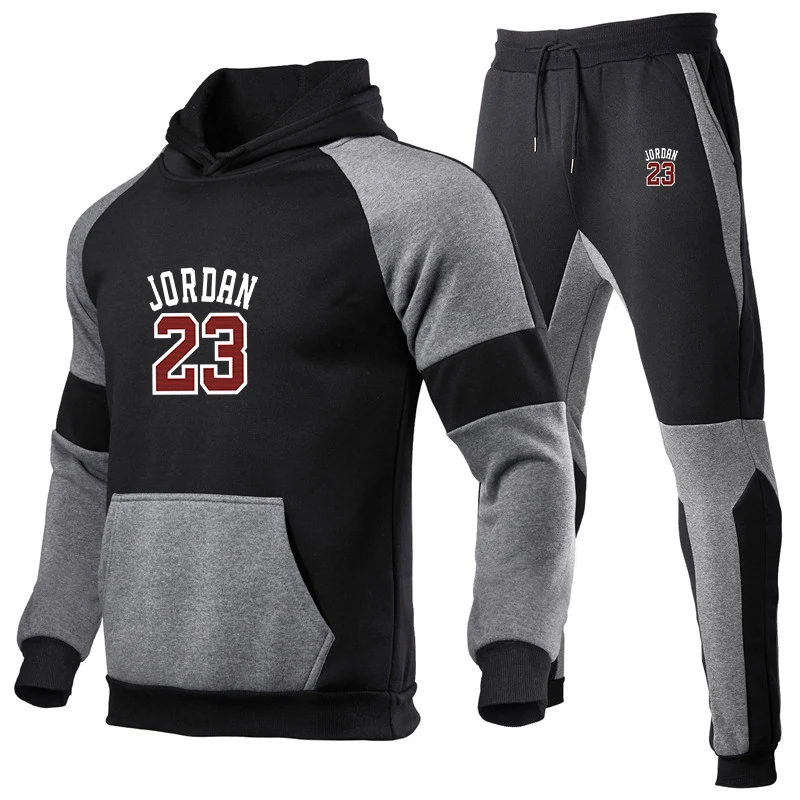 

Tracksuit Men Sets Winter Hoodies Pants 2 Piece Set 3XL Fashion Hoody Mens Sweatshirt Sporting Joggers Sweatpants Suit