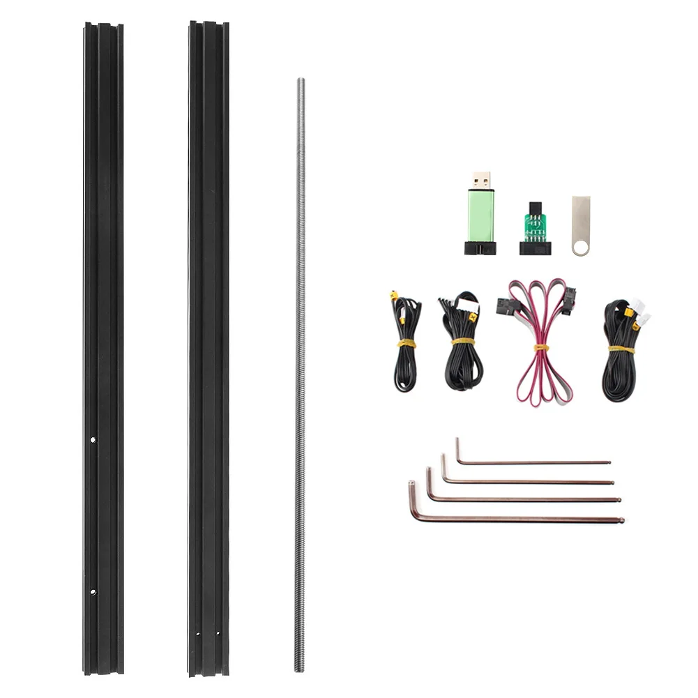 

3D Printer Z-Axis Extension Kit V-Slot 2040 Aluminum Profile Extrusion Frame Compatible with Ender 3 Pro Firmware setting tools