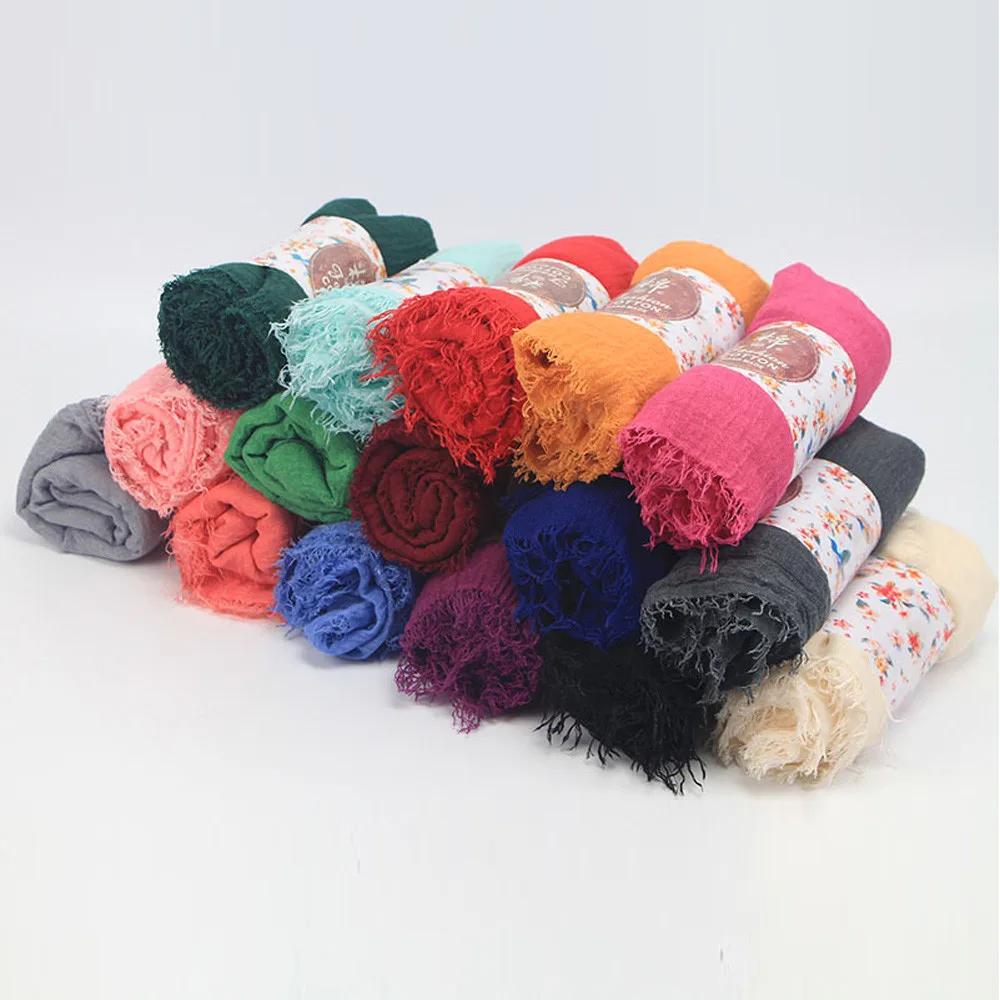 Однотонная шифоновая шаль шарф для женщин 2020 однотонные длинные шали и палантины