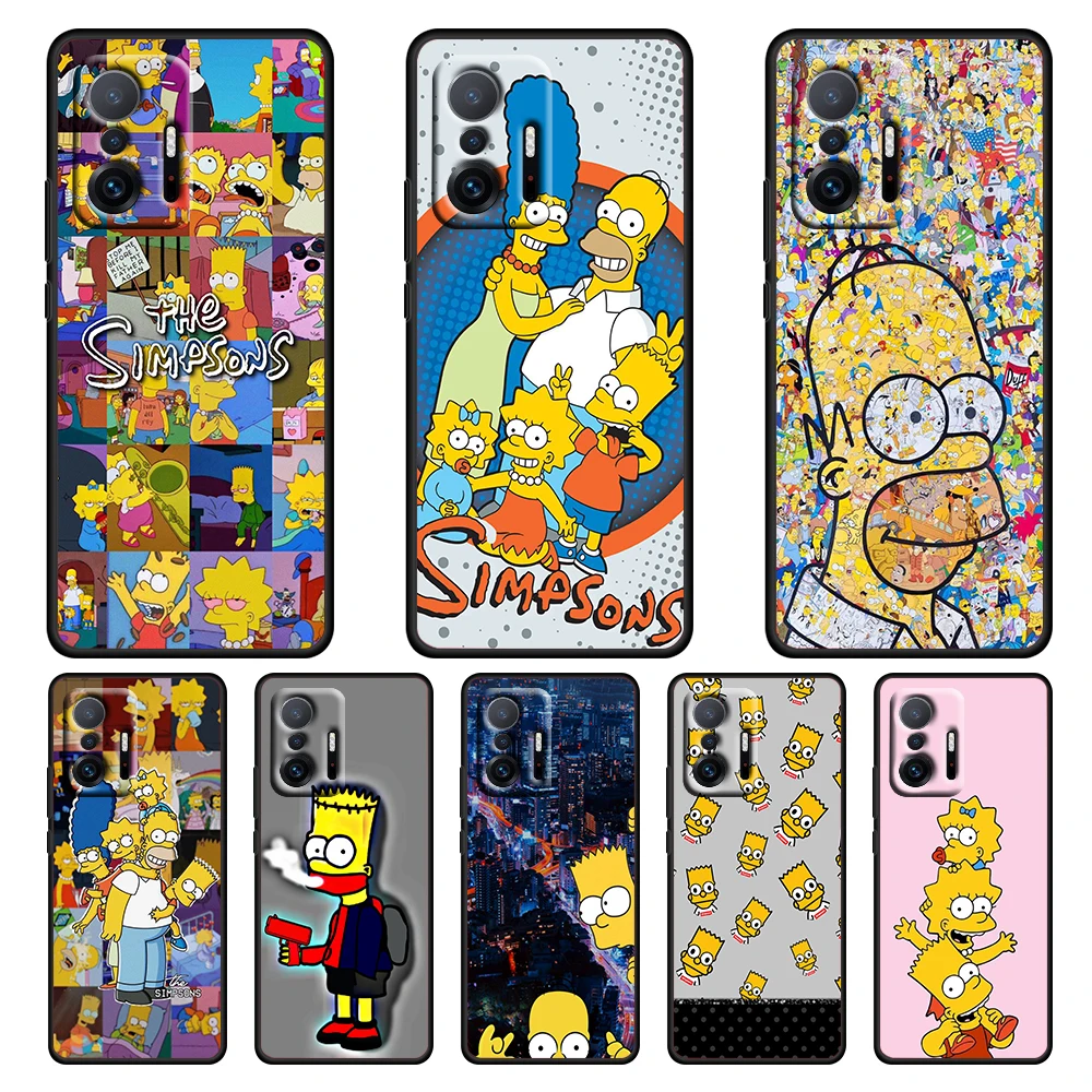 

Funny The Simpsons Cute For Xiaomi MI 11T 10T Lite Youth Ultra CC9 9 8 Pro A3 5G Silicone Soft Black Phone Case