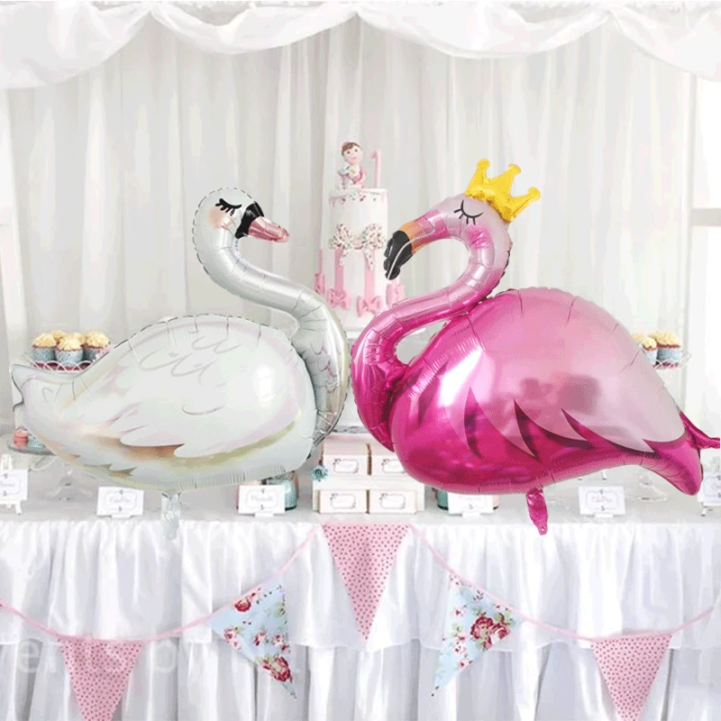 

Crown Flamingo Wedding White Swan Air Balloon Decoration Aluminum Foil Balloon Sign In Balloon Welcomer Decoration Balloon