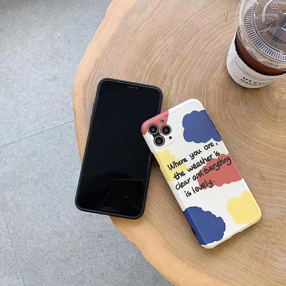 Cartoon small fresh style pattern iPhone XR XS Max 7 8 6 6S Plus silicone mobile phone case 11 Pro back cover |