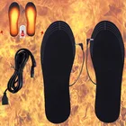 Стельки с электрическим подогревом для мужчин и женщин, с USB-разъемом, Зимние Стельки для спорта на открытом воздухе, согревающие стельки для ног стельки для утепления