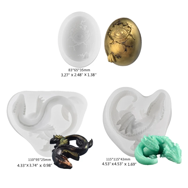 

Dragon Epoxy Resin Mold Concrete Cement Polymer Clay Silicone Mould DIY Crafts Fondant Cake Decorating Tools