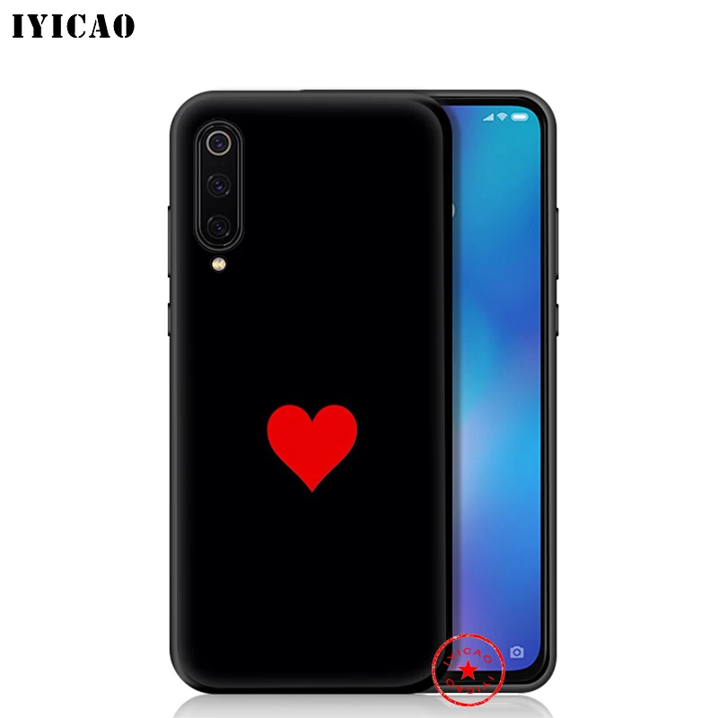 IYICAO красным сердцем Lover мягкий чехол для Xiaomi mi A3 A2 A1 9T CC9E CC9 9 8 6 Se Lite F1 макс 3 5X 6X