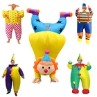 Взрослый клоун надувной костюм для вечеринки на Хэллоуин Пурим Косплэй костюм вечерние время талисман ролевая игра Disfraces для мужчин и женщин;