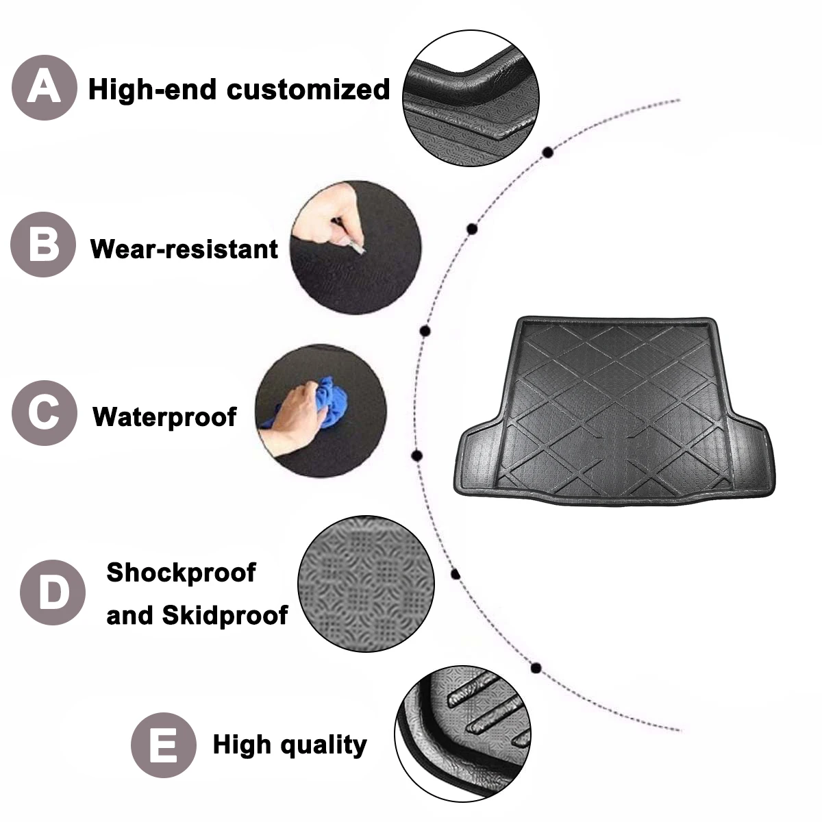 Автомобильный Ковер для багажника противогрязевой чехол Chevrolet CRUZE Sedan 2008 2009 2010 2011