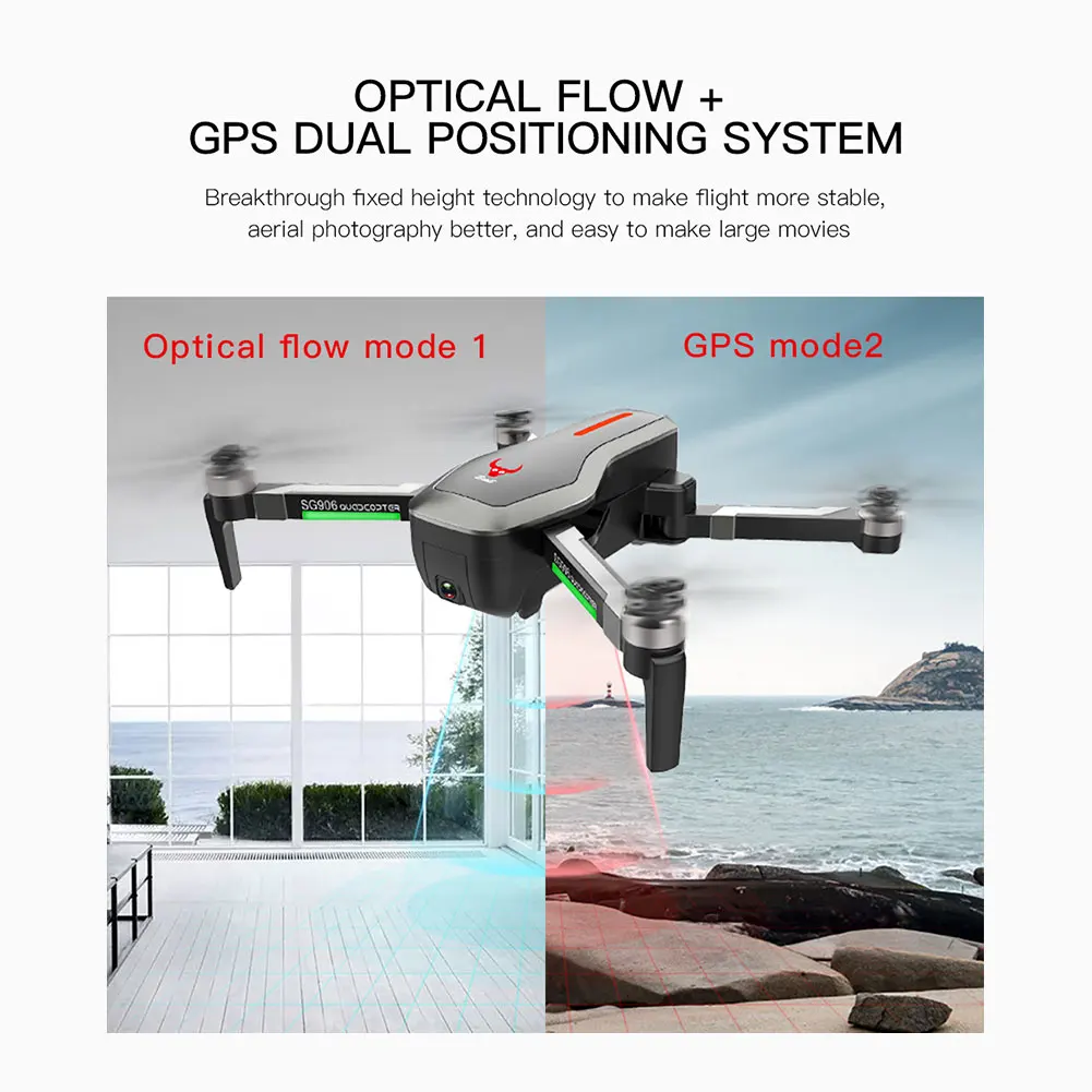 Радиоуправляемый квадрокоптер SG906 Дрон gps 4K HD камера 5G wifi FPV Бесщеточный мотор складной селфи дроны Профессиональный 800 м дальние расстояния