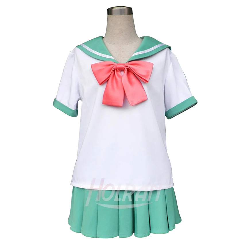 

HOLRAN Anime Prince Of Tennis Cosplay Costumes Ryuzaki Sakuno Cosplay Costume Uniform Dress Summer SEIGAKU Cosplay Costume Set
