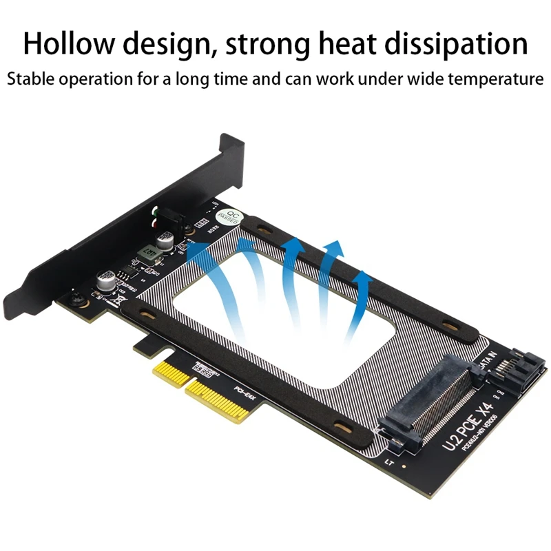 Адаптер PCI-E 3 0 4X к U.2 внешний адаптер PCIe SSD карте поддержка 2 5 дюйма SATA X4 переходной |