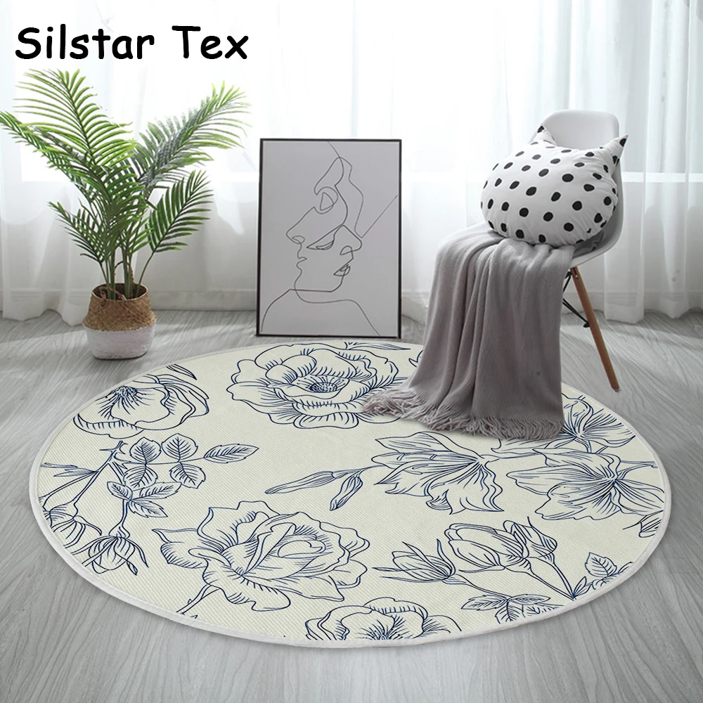 Silstar Tex Роза круглые кухонные ковры для комнаты прихожая напольный коврик из