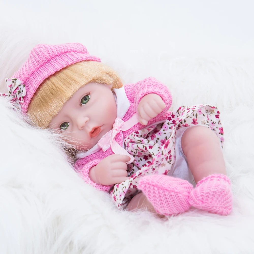 10 дюймов Горячая продажа Bebe Reborn Baby Doll игрушка новорожденный полностью виниловый