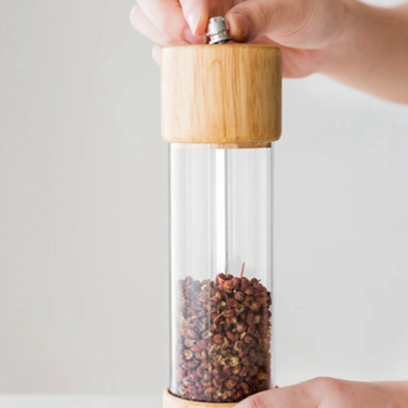 8 дюймовая ручная мельница для соли и перца шлифовальная машина деревянные