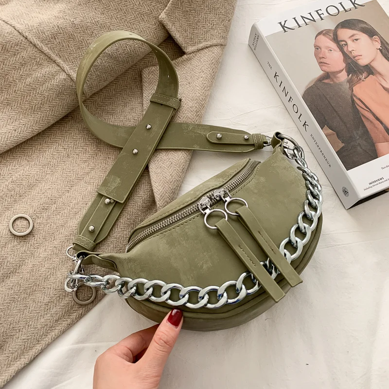 Дизайнерские сумки через плечо из искусственной кожи на цепочке для женщин 2021