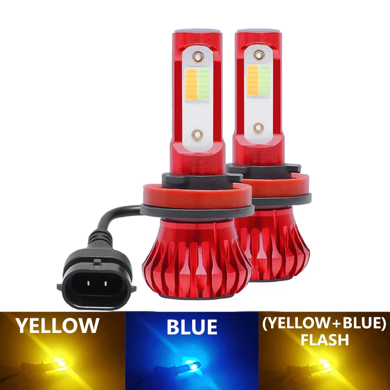 2 шт. H7 Светодиодные Автомобильные Противотуманные фары лампы H1 H3 H11 HB3 HB4 9005 9006 2800LM