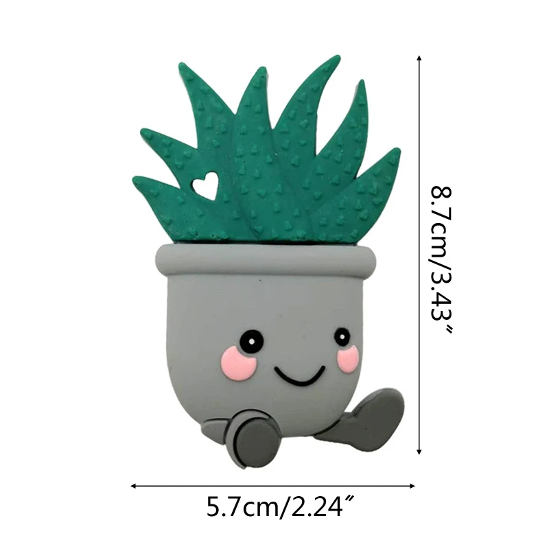 

Cartoon Cactus Silicone Teether BPA Free Food Grade Baby Soother Molar Beads Toy
