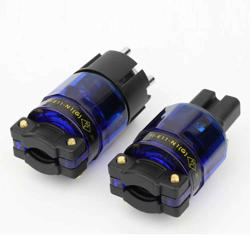 Hi-end Rhodium Plated Brass EU version Power Plug Hifi Schuko AC Connector 15A/125V 16A/ 250V | Электроника