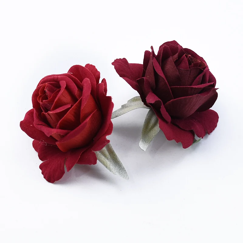 

30/50pcs artificial flowers for home decor wedding Bride wrist flower diy scrapbooking gift Christmas decorative flowers wreaths