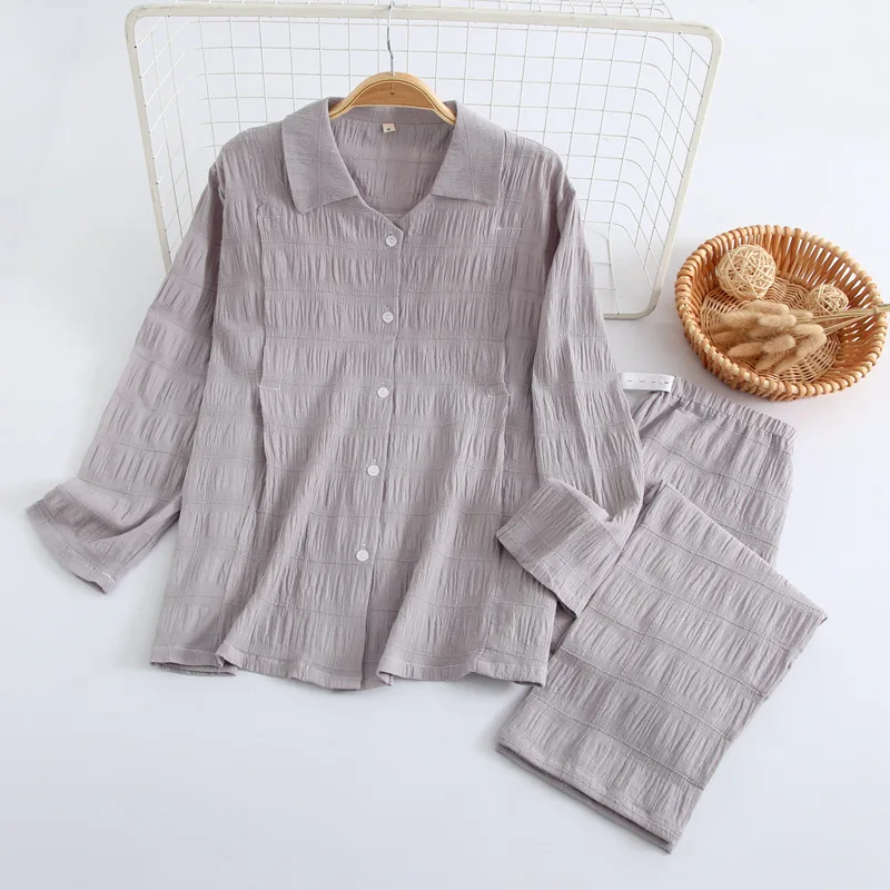 Fdfklak/весенне-осенняя новая Пижама для женщин Coton пижама с длинными рукавами