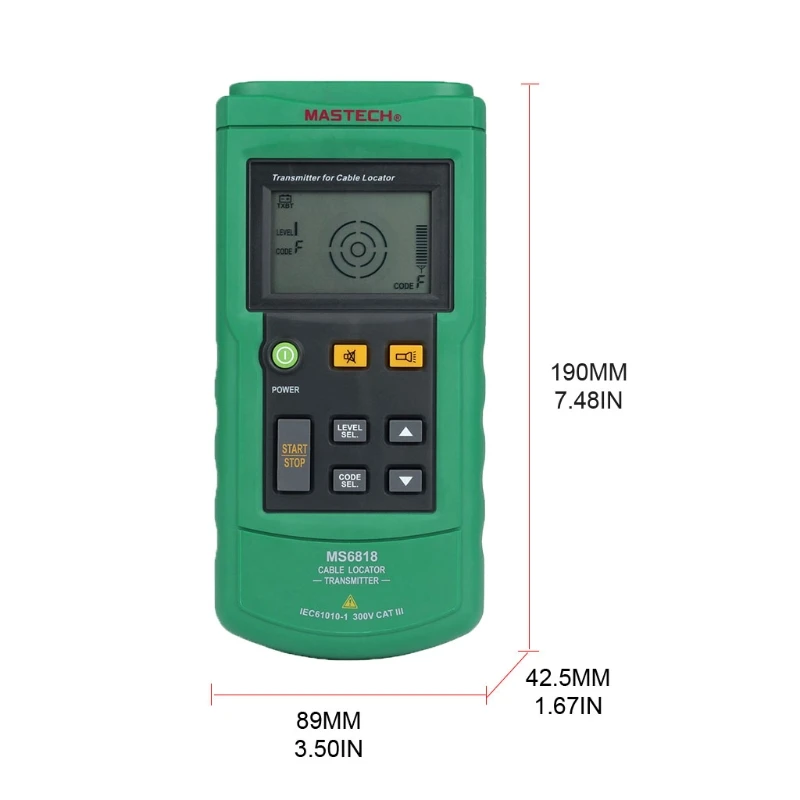 

Professional MS6818 Telephone Cable Locator,Cable Locator Underground Wire Locator,Wire Tracker Portable 12V-400V wholesales 515