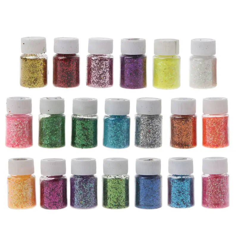 

20 Colors 10g Resin Casting Mold Glitters Sequains Pigment Large Kit Jewelry DIY M0XF