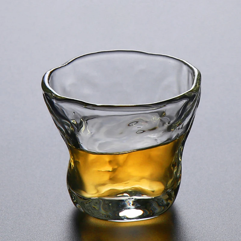 SENDIAN японский стиль утолщенная стеклянная чайная чашка ручной работы прозрачное