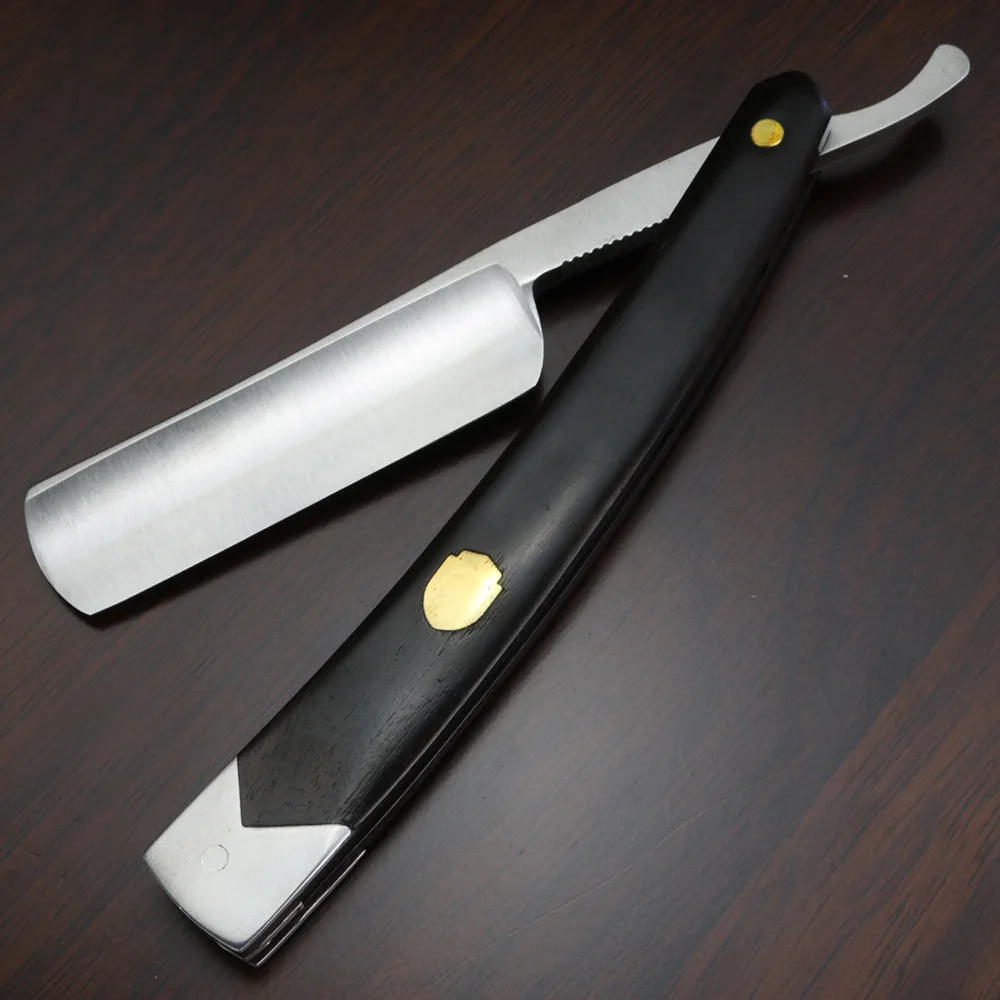 Японская прямая стальная бритва 440C мужские бритвы Titan деревянная ручка