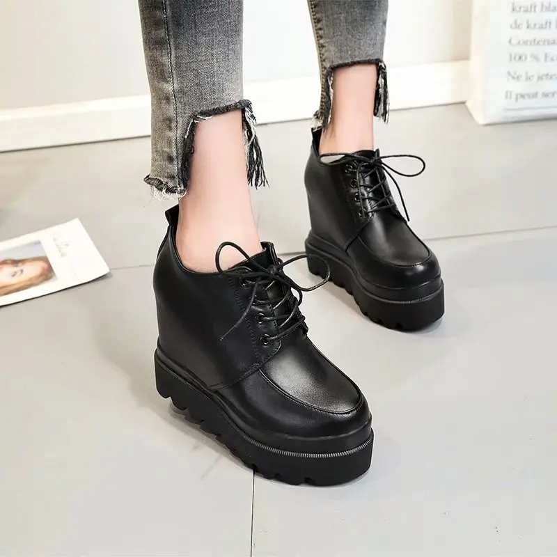 Женские ботильоны из лакированной кожи повседневные ботинки на высокой