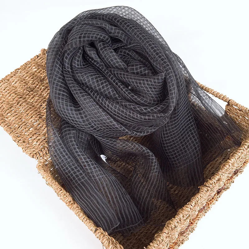

Japanese And Korean Silk Wool Scarf Women's Shawl Spring And Autumn Thin Silk Scarf Versatile Temperament Long Shawl Scarf