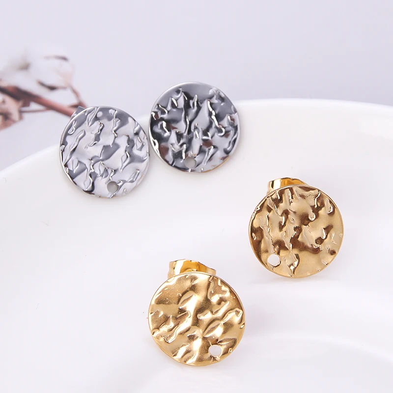 Серьги-гвоздики женские из нержавеющей стали диаметром 13/14 мм 6 шт./лот