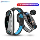 Умные часы KINGSTAR T90, беспроводные Bluetooth-наушники 2 в 1, Bluetooth 5,0, чип IP67, водонепроницаемые спортивные умные часы для мужчин и женщин